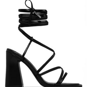 Strappy block heeled sandals